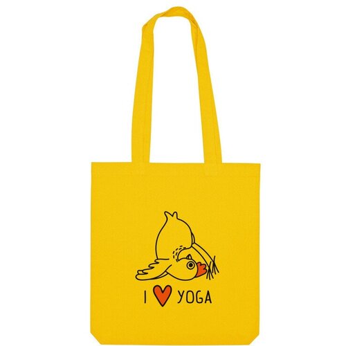 Сумка шоппер Us Basic, желтый сумка сердце из дудл элементов в красных цветах серый