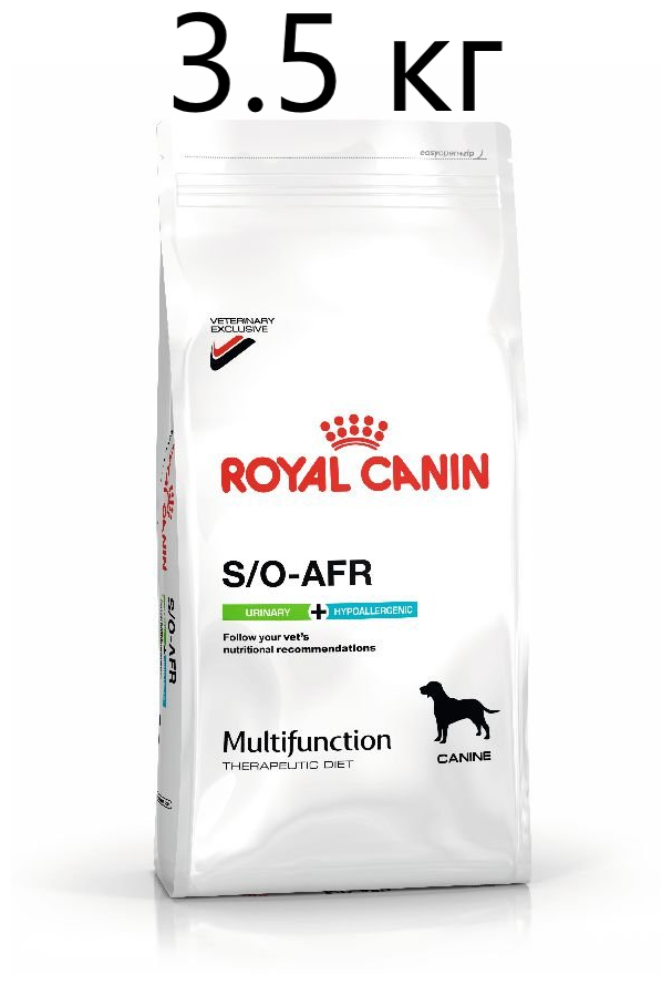 Сухой корм для собак Royal Canin Multifunction Urinary + Hypoallergenic S/O-AFR при аллергии, для лечения МКБ 3.5 кг