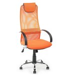 Кресло для руководителя Экспресс офис 17 Фокс хром, обивка: текстиль, цвет: ткань сетка оранжевая - изображение