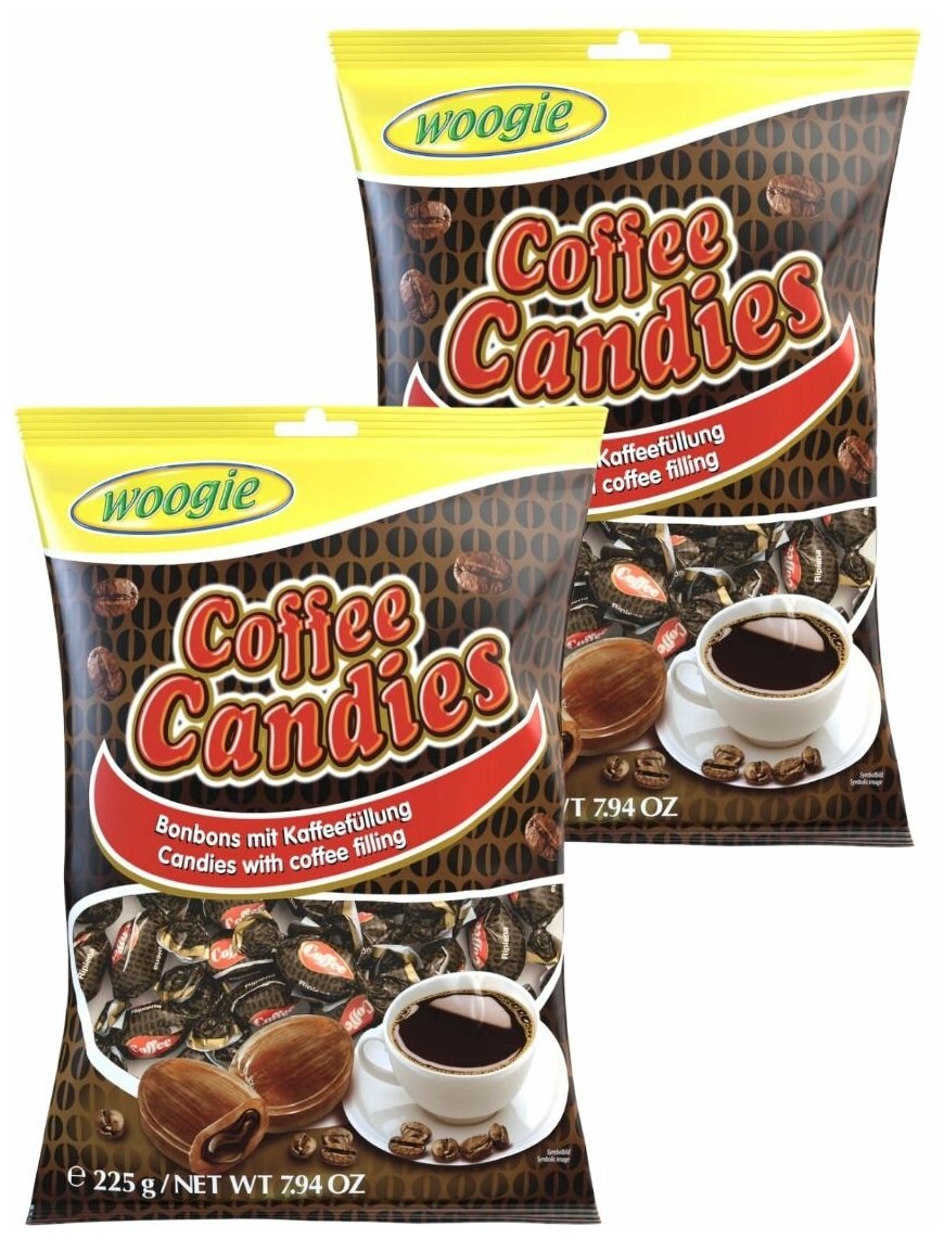 Карамель леденцовая с кофейной начинкой Coffie Candies 2шт по 225гр - фотография № 2