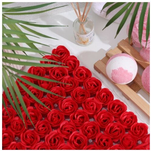 Розы мыльные красные набор 81 шт 1862₽