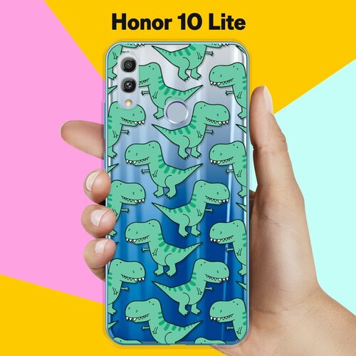 Силиконовый чехол Динозавры на Honor 10 Lite силиконовый чехол на honor 10 lite хонор 10 лайт волшебный волк