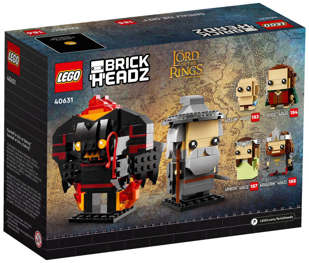 Конструктор LEGO BrickHeadz 40631 Гэндальф Серый и Барлог
