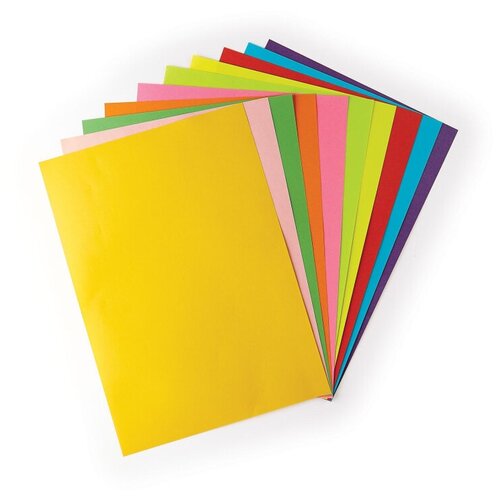 Бумага крашенная в массе a4, 50л,10 цв, 150г/кв. м,11-750-211 тихова галина модульное оригами