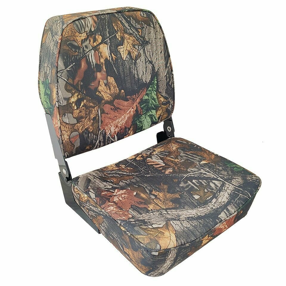 фото Кресло мягкое складное, цвет камуфляж (дубовый лист), морской винил, для катера / лодки