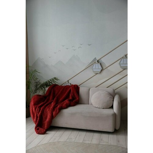 Плед покрывало 150*200 см бордовый