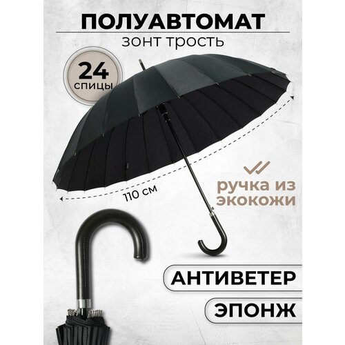 Зонт-трость Lantana Umbrella, черный