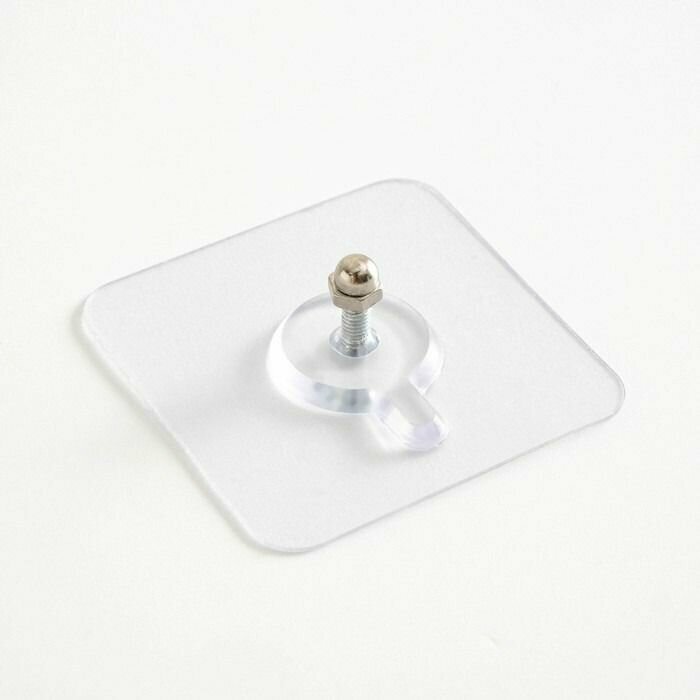 фото Крючки на стену самоклеящиеся силиконовые прозрачные с болтами крепление для полок без сверления в ванную, душ, кухню