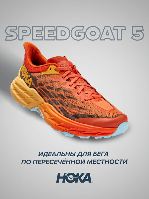 Кроссовки HOKA Speedgoat 5, полнота D, размер US7.5D/UK7/EU402/3/JPN25.5, оранжевый