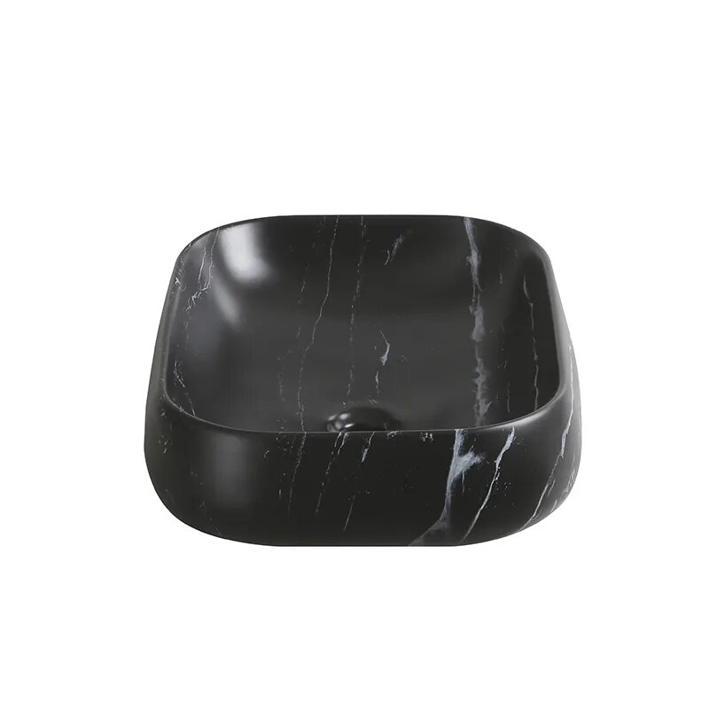 Раковина Cerutti SPA MMB2 накладная, мрамор матовый черный, прямоугольная 565х400х145 - фотография № 5