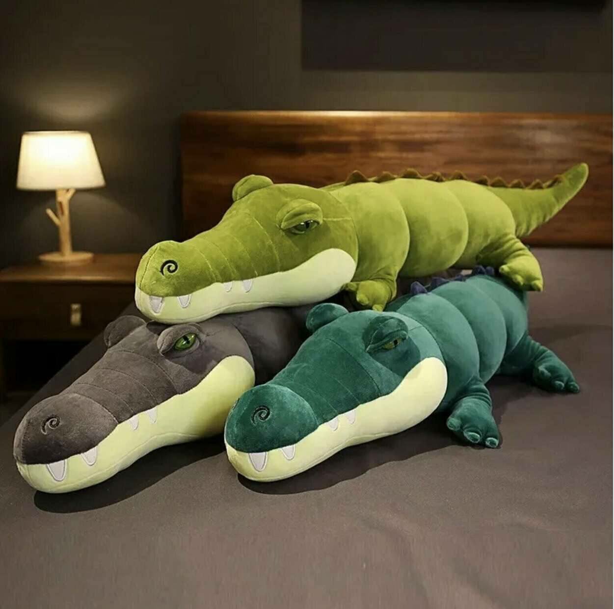 Подушка - игрушка - обнимашка - антистресс Крокодил зеленый 100см