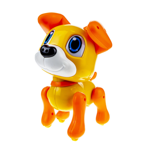 Интерактивная игрушка 1TOY Т21089 RoboPets робо-щенок Ретривер золотистый 1toy robopets интерактивный робо щенок чихуахуа роз голубой свет звук эффекты 3 режима т21088