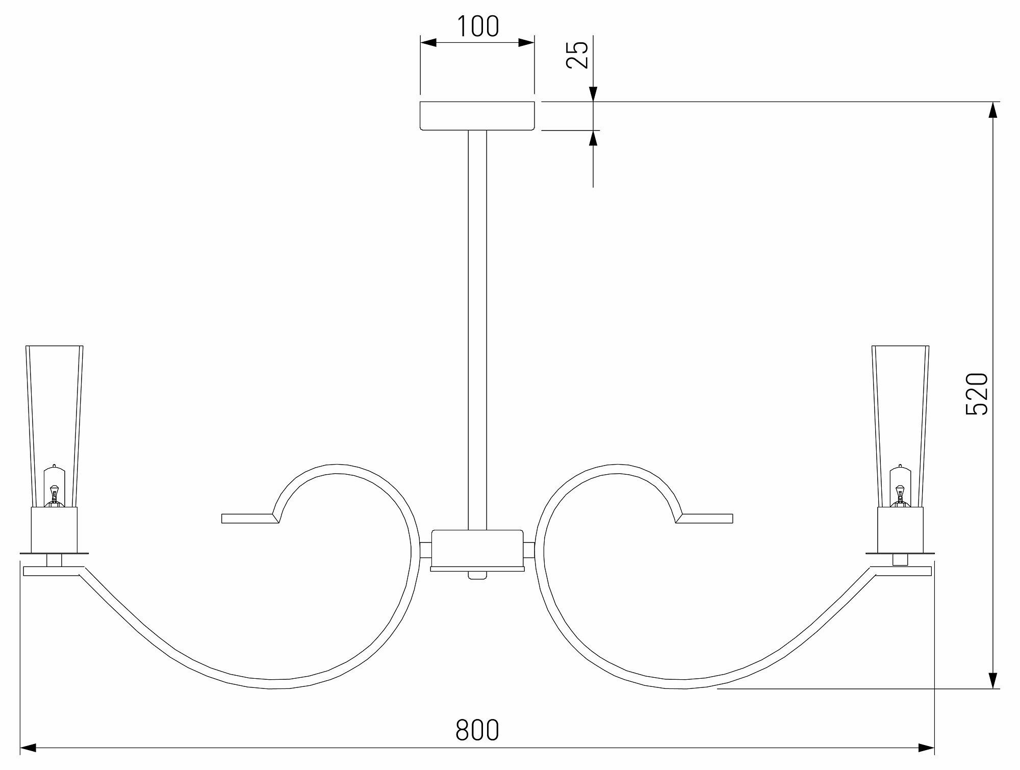 Люстра на штанге Eurosvet Rosher 60141/6 хром a060334 - фото №6