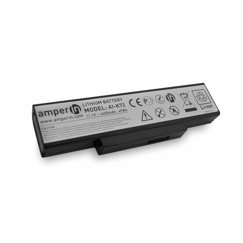 Аккумулятор Amperin для ноутбука Asus K Series 11.1v 4400mAh (49Wh) AI-K72 аккумуляторная батарея для asus k72 5200mah