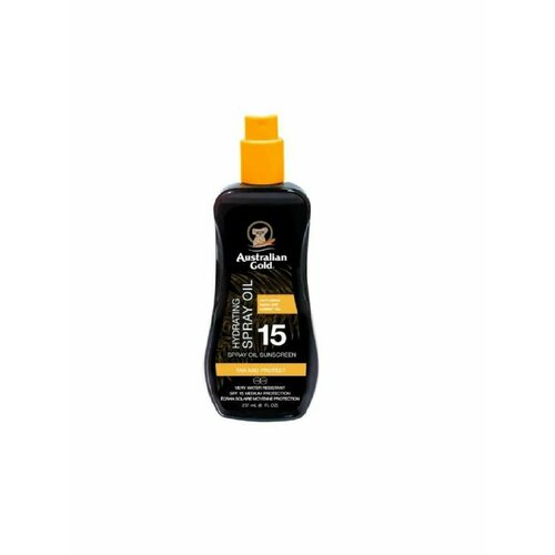 Australian Gold Hydrating Spray Oil Sunscreen SPF15, Солнцезащитное спрей-масло солнцезащитное спрей масло для тела spf 6 australian gold spray oil 237 мл