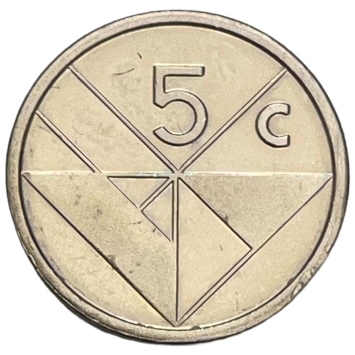 Аруба 5 центов 2008 г. клуб нумизмат монета 25 флоринов арубы 1991 года серебро 5 летие независимости арубы