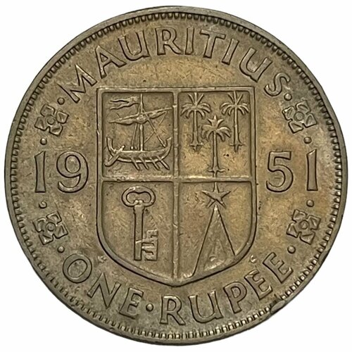 Маврикий 1 рупия 1951 г. bradford sarah george vi the dutiful king