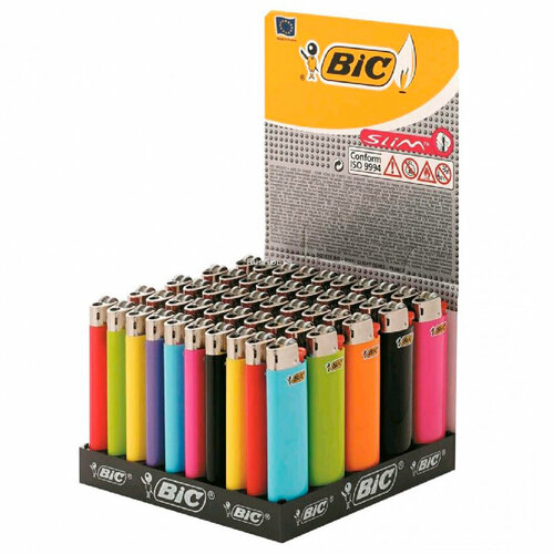 Зажигалка BIC J3 Миди (Бик), набор 50 шт.