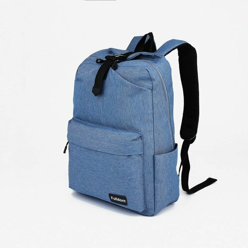 Рюкзак школьный из текстиля на молнии, наружный карман, цвет голубой чехол для чемодана gorodok текстиль голубой