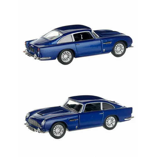 Металлическая машинка Kinsmart 1:38 «Aston Martin DB5» инерционная, синяя KT5406D-4 машинка металлическая kinsmart 1 38 aston martin db5 kt5406d инерционная двери открываются красный
