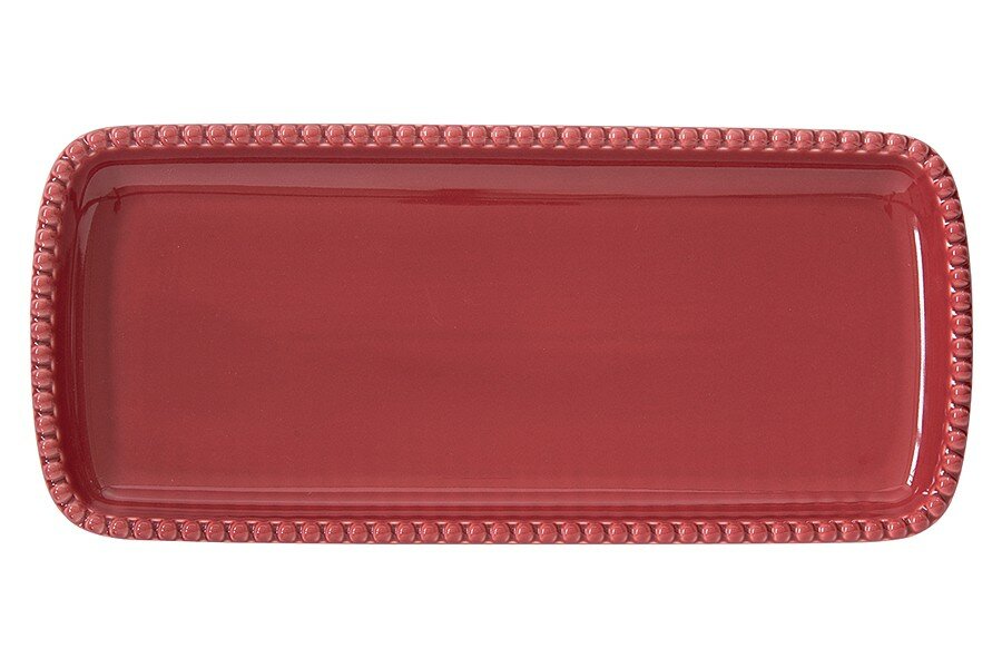 Блюдо прямоугольное Tiffany бургунди 36х16 см Easy Life EL-R2714/TIBR - фото №1