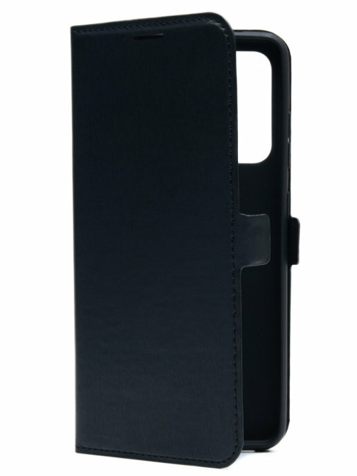 Чехол книжка на Samsung Galaxy A52 (Самсунг А52) эко-кожа черный с функцией подставки отделением для пластиковых карт Book case Miuko