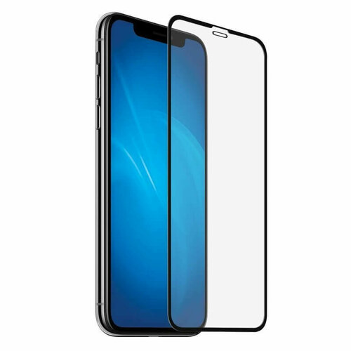 Защитное стекло iPhone X/XS/11 PRO черный без рамки датчика