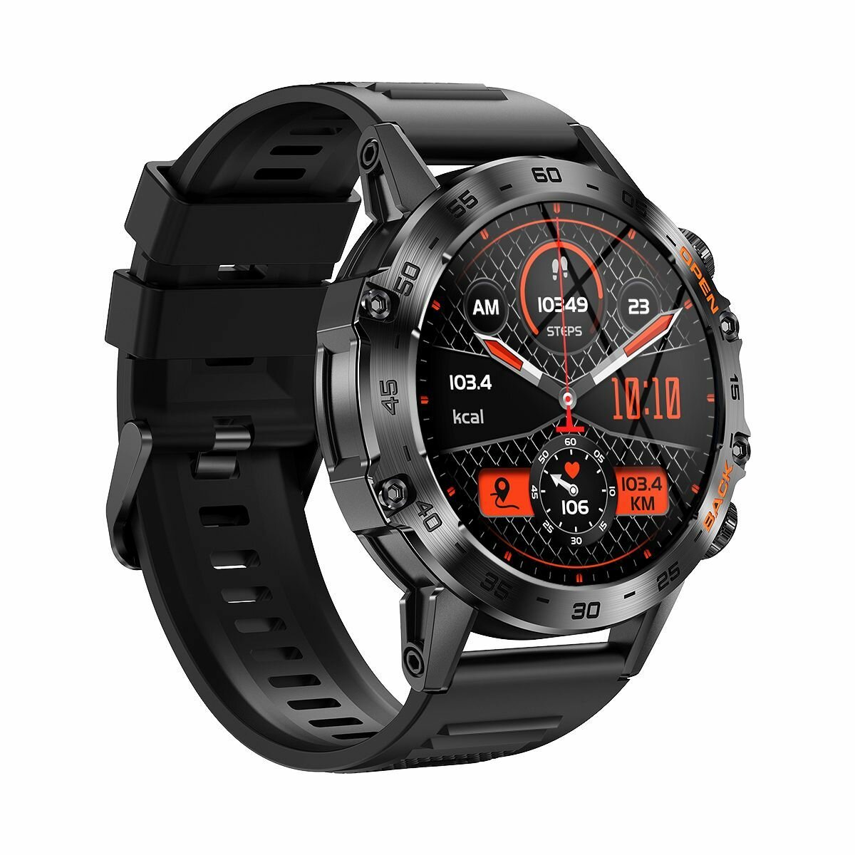 Смарт часы мужские ударопрочные спортивные Lemfo K52 / Bluetooth Smart Watch с пульсометром, шагомером, счетчиком калорий — фото 4