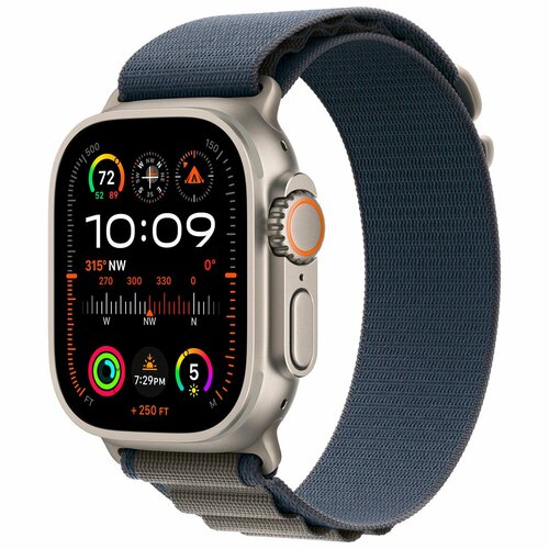 Apple Watch Ultra 2 49mm Titanium Case with Blue Alpine Loop Band - Small (GPS + Cellular)