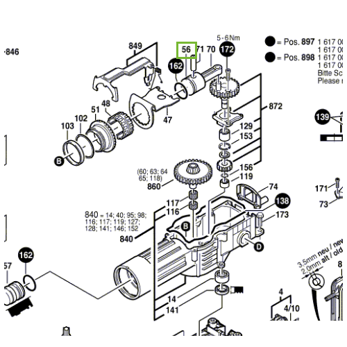 Поршень ударный GBH 11 DE BOSCH 1618700066 ударный болт bosch арт 1613124081