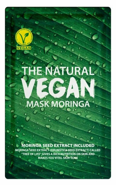 Маска для лица Shes Lab Moringa The Natural Vegan с экстрактом моринги тканевая, 20 мл