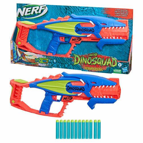 Nerf Бластер Nerf Дино Терродак F6313 бластер hasbro nerf дино трицерабласт f0803eu4