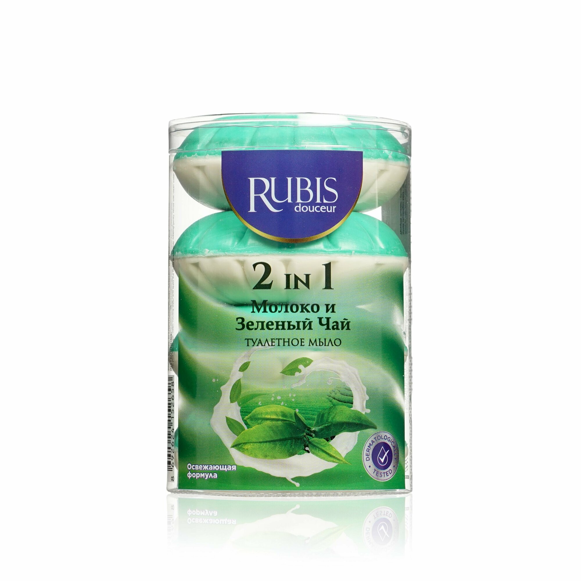 Мыло твердое туалетное Rubis Milk & Green Tea 4*110 гр