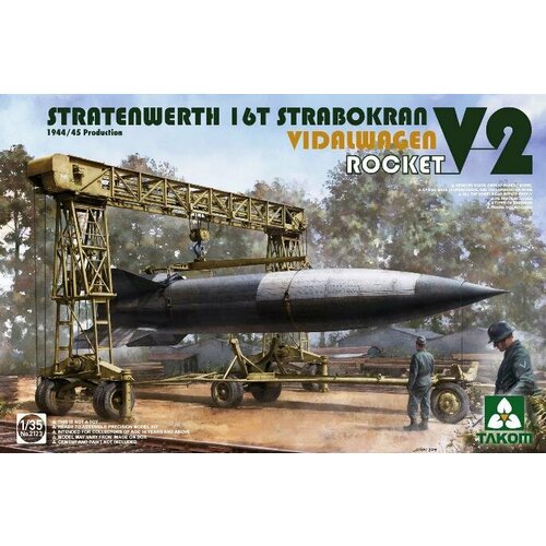 сборная модель 1st luftwaffe field division novgorod 1944 gen2 2123 Takom Stratenwerth 16t Strabokran 1944/45 Prod. + Vidalwagen Rocket V2 1/35