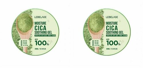 LEBELAGE Гель для тела успокаивающий с экстрактом центеллы азиатской MOISTURE CICA PURITY 100% SOOTHING GEL 300мл - 2 штуки