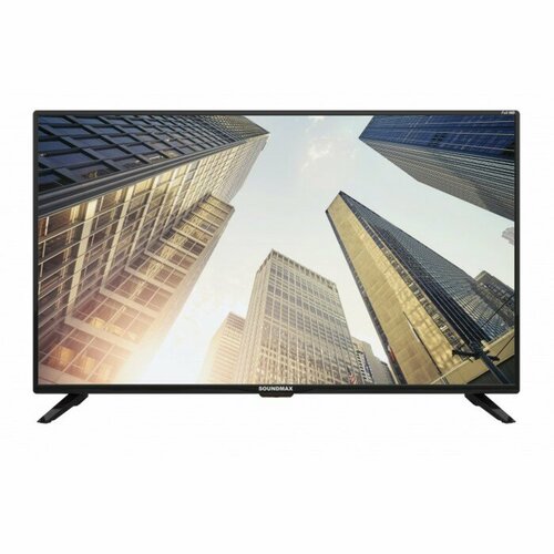 Телевизор Soundmax SM-LED43M01SU, 43", 3840x2160, DVB/T2/C/S2, HDMI 3, USB 2, SmartTV, чёрный