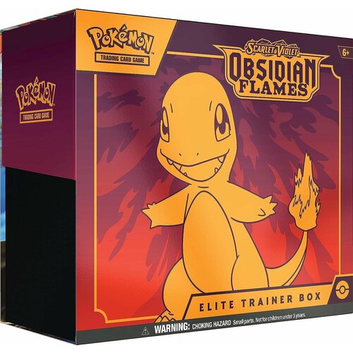 Покемон карты коллекционные: Набор Pokemon Scarlet & Violet Obsidian Flames Trainer Box на английском