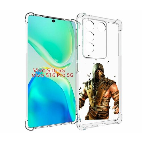 Чехол MyPads Mortal Kombat scorpion для Vivo S16 5G / S16 Pro 5G / V27 / V27 Pro задняя-панель-накладка-бампер чехол mypads mortal kombat 2 мужской для vivo s16 5g s16 pro 5g v27 v27 pro задняя панель накладка бампер