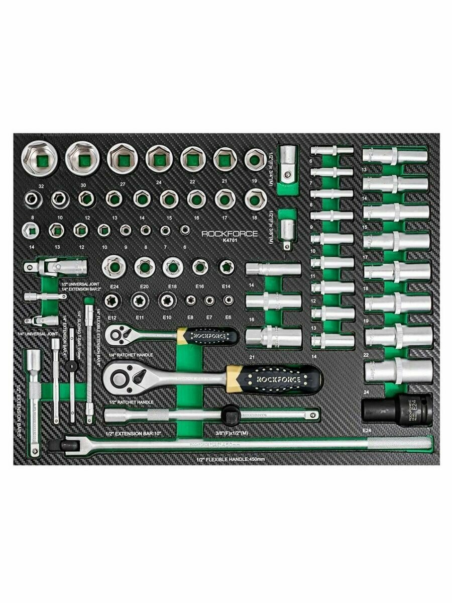 Набор RF-K4701 инструмента 70пр. (6гр)(6-32мм) в ложементе ROCKFORCE