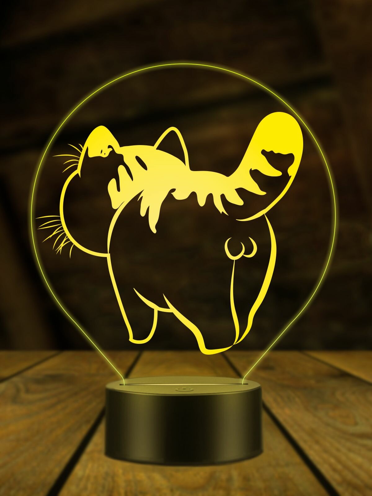 Ночник Кошачья попа, ночная лампа, 3Д светильник, кошка, кот - фотография № 3