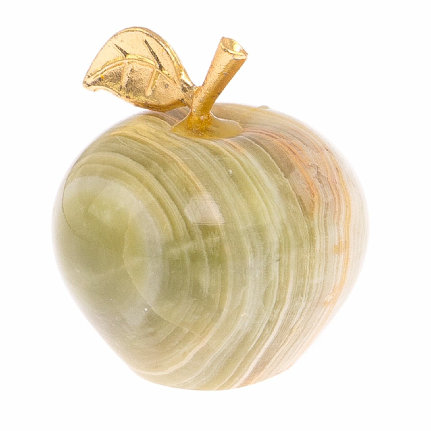 Сувенир "Яблоко" оникс зелено-коричневый 3,9х5,2 см (1,5) 121858