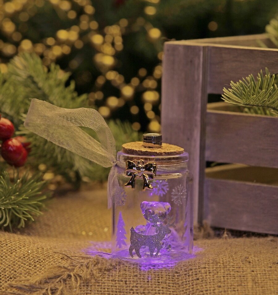 фото Стеклянная банка с LED подсветкой