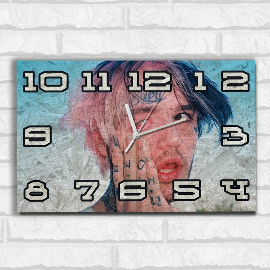 Настенные бесшумные часы ОСП, музыка Lil Peep - 4876