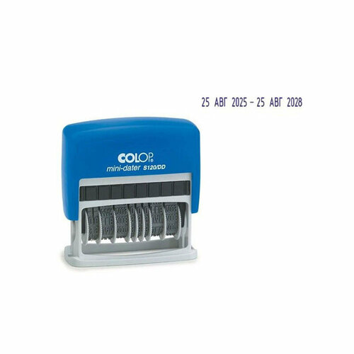 Датер Cоlop Printer S 120 DD (РУС). Две даты colop s120 dd мини датер две даты месяц буквы