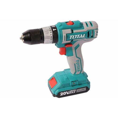 Аккумуляторная ударная дрель-шуруповерт Li-ion сумка 2 аккумулятора TOTAL 1857600₽