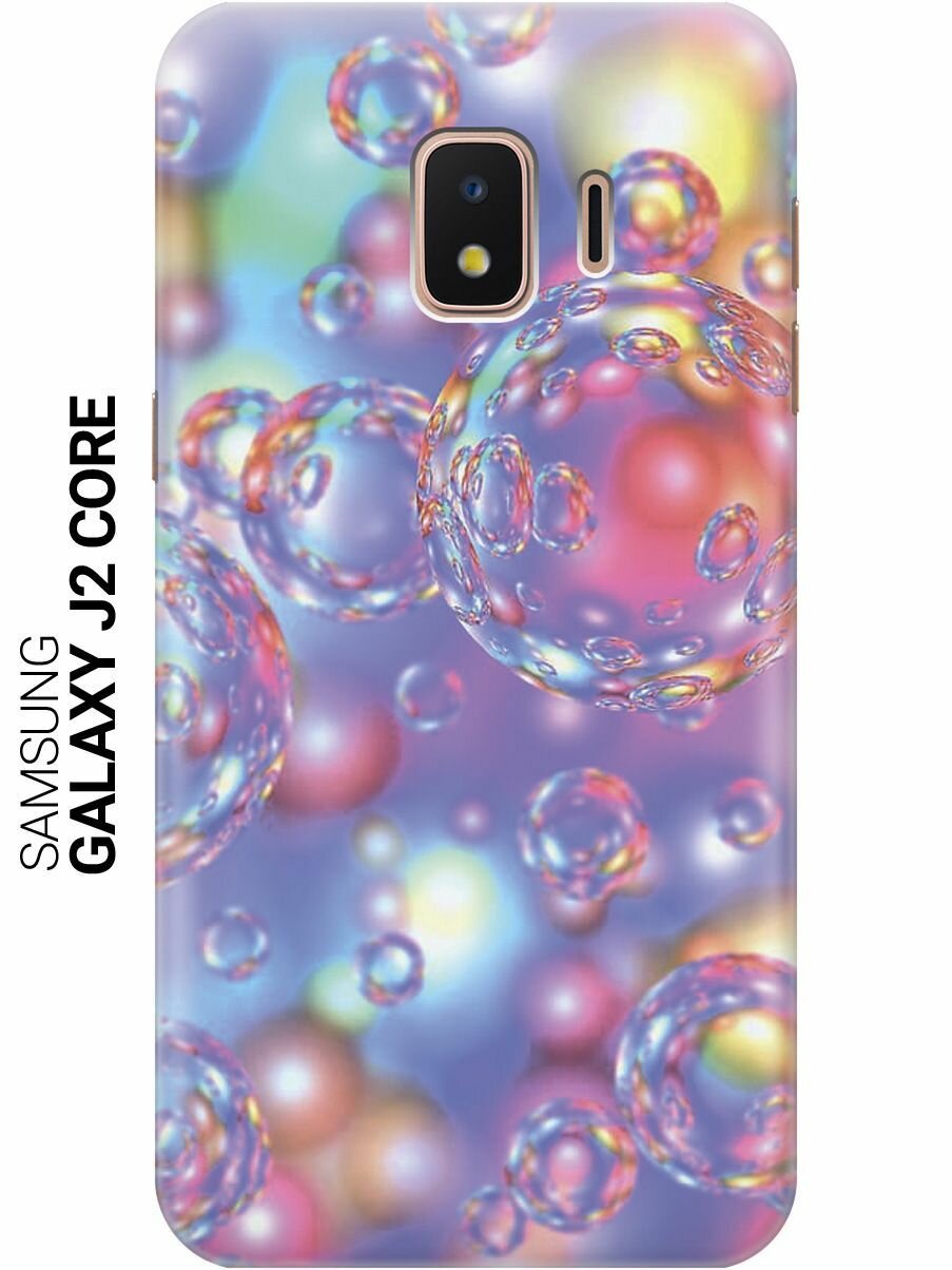 Силиконовый чехол на Samsung Galaxy J2 Core / Самсунг Джей 2 Кор с принтом "Необычные пузырьки"