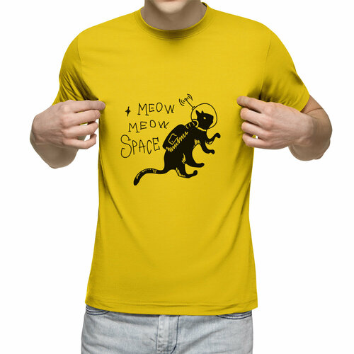 Футболка Us Basic, размер M, желтый мужская футболка веселый космонавт 2xl черный