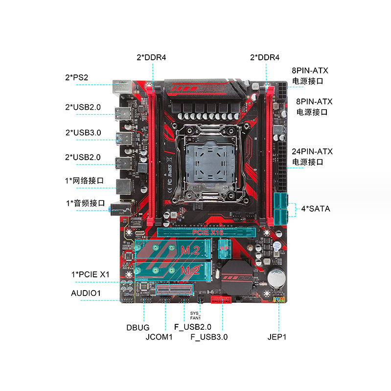 Комплект материнской платы X99: Atermiter D4-wf 2011v3 + Xeon E5 2680v4 + DDR4 16Гб