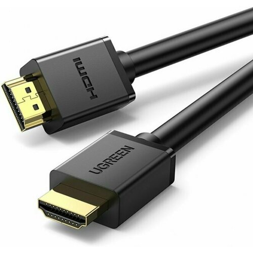 кабель ugreen hd104 10109 black 10109 Кабель UGREEN HD104 10109 HDMI 1.4 to HDMI 1.4, силиконовый круглый, 5m, Black