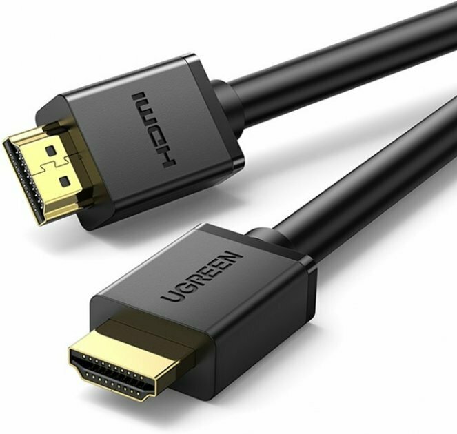 Кабель UGREEN HD104 10109 HDMI 1.4 to HDMI 1.4, силиконовый круглый, 5m, Black